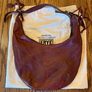 FRYE Belle hobo purse leather & suede handbag